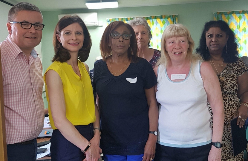 South Swindon MP Robert Buckland photographed with Seema Kennedy MP who was co-chair of a cross-party Loneliness Commission, along with Members of Swindon Seniors Forum